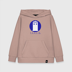 Толстовка детская хлопковая Blue tardis, цвет: пыльно-розовый