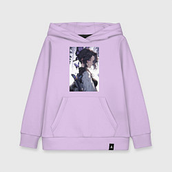 Толстовка детская хлопковая Клинок, рассекающий демонов Синобу Котё бабочка, цвет: лаванда