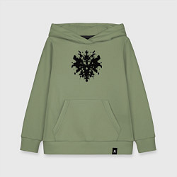 Толстовка детская хлопковая Тест Роршаха - психоделическая абстракция, цвет: авокадо