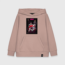 Толстовка детская хлопковая Нана Осаки группа, цвет: пыльно-розовый