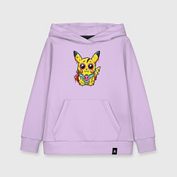 Детская толстовка-худи Пикачу треснутый зомби