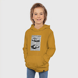 Толстовка детская хлопковая Chevrolet Corvette, цвет: горчичный — фото 2