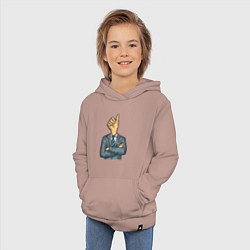 Толстовка детская хлопковая Хороший босс, цвет: пыльно-розовый — фото 2