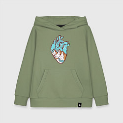 Детская толстовка-худи Сердце и горы