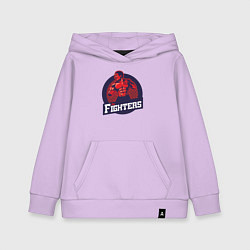Толстовка детская хлопковая Бойцы, цвет: лаванда