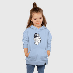 Толстовка детская хлопковая Обезьяна в голове, цвет: мягкое небо — фото 2