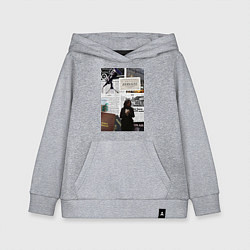 Толстовка детская хлопковая Журналист эстетика, цвет: меланж