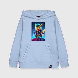 Детская толстовка-худи Cyberpunk - terrible Pikachu with claws