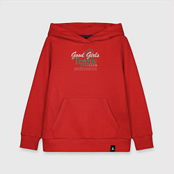 Толстовка детская хлопковая Good girls tennis club, цвет: красный