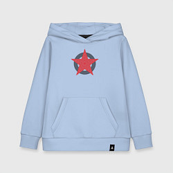 Толстовка детская хлопковая Red star symbol, цвет: мягкое небо