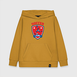 Толстовка детская хлопковая Sport soccer club, цвет: горчичный