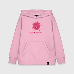 Толстовка детская хлопковая Pink coronavirus, цвет: светло-розовый
