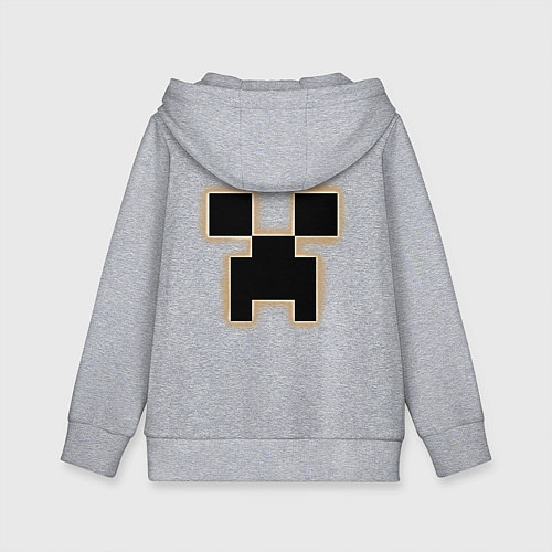 Детская толстовка-худи Логотип игры Майнкрафт / Меланж – фото 2