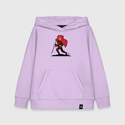 Толстовка детская хлопковая Солдат СССР, цвет: лаванда