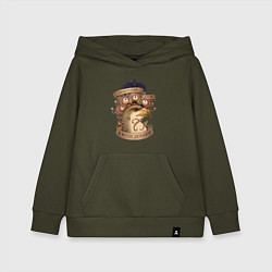Толстовка детская хлопковая Злобоглазы и Рухи, цвет: хаки