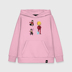 Толстовка детская хлопковая Ван-Пис Санджи Зоро, цвет: светло-розовый