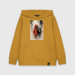 Детская толстовка-худи Красная шапочка с волком