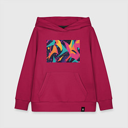 Толстовка детская хлопковая Космос яркая абстракция, цвет: маджента