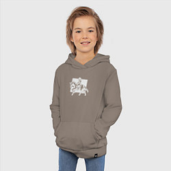 Толстовка детская хлопковая Леди ковбой, цвет: утренний латте — фото 2