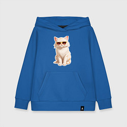 Детская толстовка-худи Кот в солнечных очках