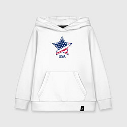 Толстовка детская хлопковая Star - USA, цвет: белый