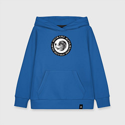Толстовка детская хлопковая Свобода волка на дороге, цвет: синий
