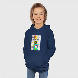 Толстовка детская хлопковая Exo в костюмах животных, цвет: тёмно-синий — фото 2