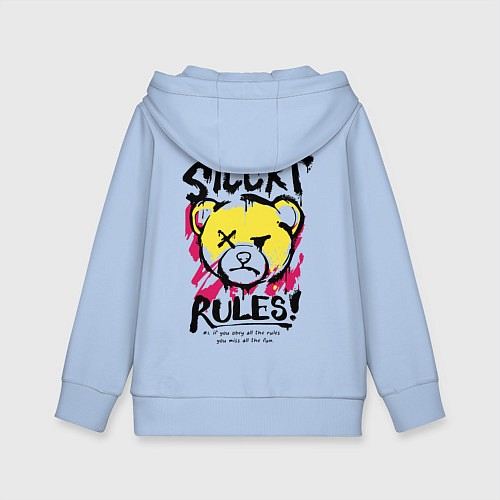 Детская толстовка-худи Мишка - уличные правила / Мягкое небо – фото 2