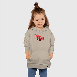 Толстовка детская хлопковая Dandadan Logo, цвет: миндальный — фото 2