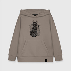 Толстовка детская хлопковая Keep calm and love cats, цвет: утренний латте