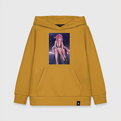 Толстовка детская хлопковая Геншин Яэ Мико, цвет: горчичный