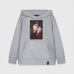 Толстовка детская хлопковая Геншин Ху Тао, цвет: меланж