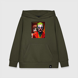 Толстовка детская хлопковая Joker and Minecraft - collaboration, цвет: хаки