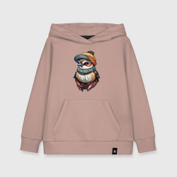 Толстовка детская хлопковая Модный воробей, цвет: пыльно-розовый