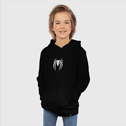 Толстовка детская хлопковая Spider man logo, цвет: черный — фото 2