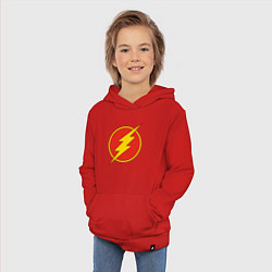 Толстовка детская хлопковая Flash logo, цвет: красный — фото 2