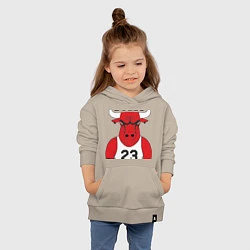 Толстовка детская хлопковая Gangsta Bulls 23, цвет: миндальный — фото 2