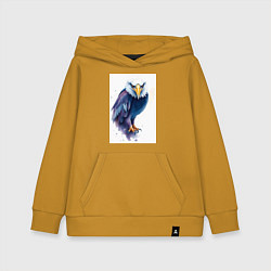 Толстовка детская хлопковая Синий орел, цвет: горчичный