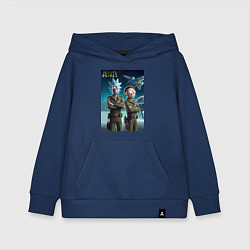 Детская толстовка-худи Rick and Morty - air force нейроарт