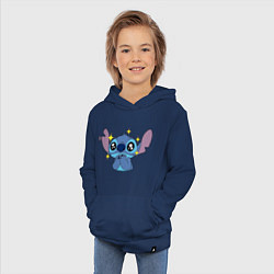 Толстовка детская хлопковая Stitch stars, цвет: тёмно-синий — фото 2