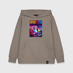 Детская толстовка-худи Homer Simpson in the car with his son