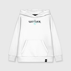 Толстовка детская хлопковая The witcher 4 logo, цвет: белый