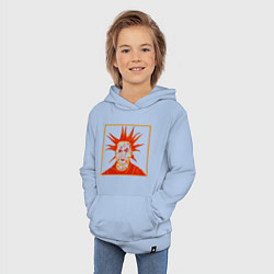 Толстовка детская хлопковая Горшок хохлома, цвет: мягкое небо — фото 2