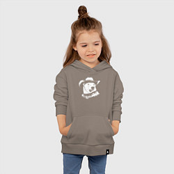 Толстовка детская хлопковая Белый медведь ковбой, цвет: утренний латте — фото 2