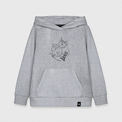 Толстовка детская хлопковая Телец зодиак, цвет: меланж