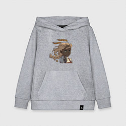 Толстовка детская хлопковая Грустный колосок, цвет: меланж