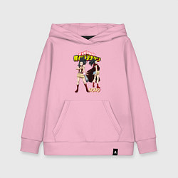 Толстовка детская хлопковая Моя геройская академия Момо, цвет: светло-розовый