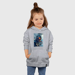 Толстовка детская хлопковая Перерождение ядовитой слизи в киберпанк - Веном, цвет: меланж — фото 2