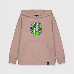 Толстовка детская хлопковая Rick and Morty - we are Venom portal, цвет: пыльно-розовый