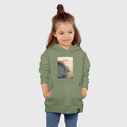 Толстовка детская хлопковая Горная душа, цвет: авокадо — фото 2